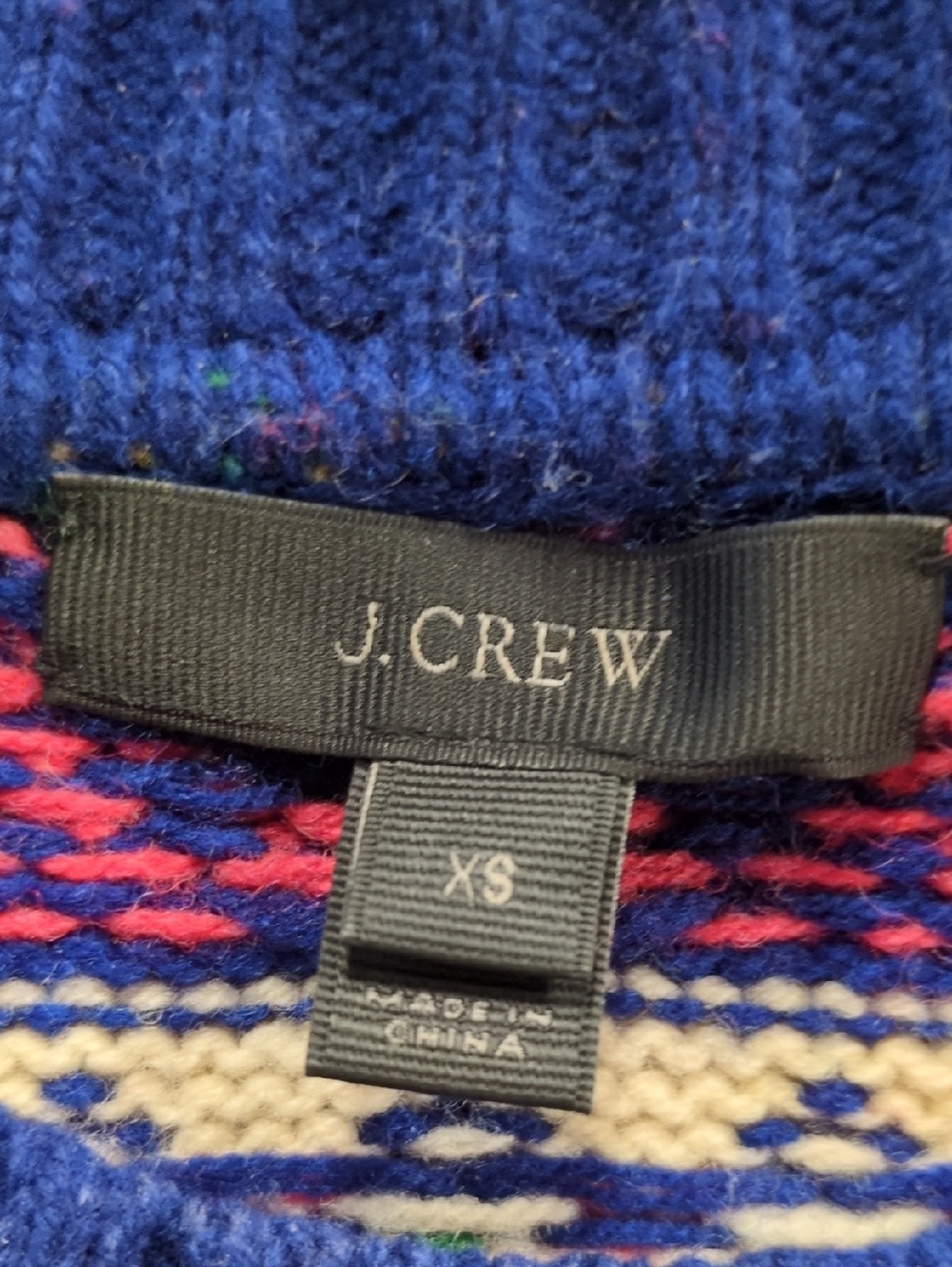 J. Crew Fair Isle 100% Wool Crew Neck Sweater Size XS - Picture 4 of 11